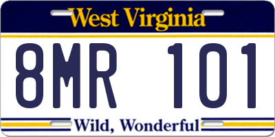 WV license plate 8MR101