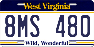 WV license plate 8MS480