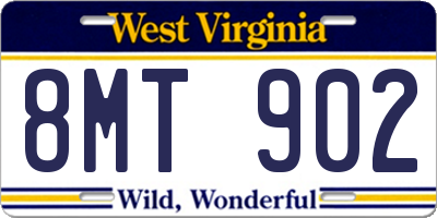 WV license plate 8MT902