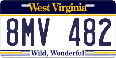 WV license plate 8MV482