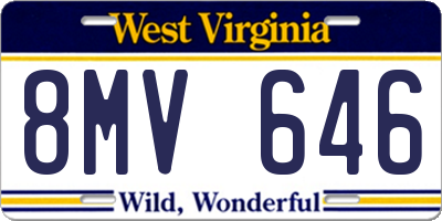WV license plate 8MV646