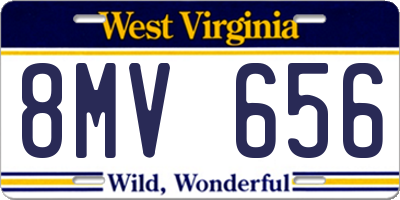 WV license plate 8MV656