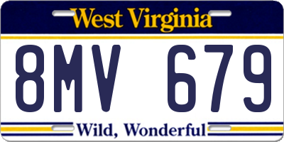 WV license plate 8MV679