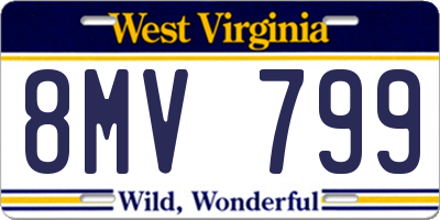 WV license plate 8MV799