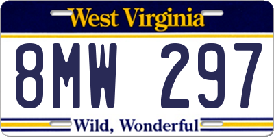 WV license plate 8MW297