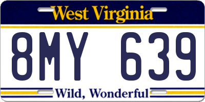 WV license plate 8MY639