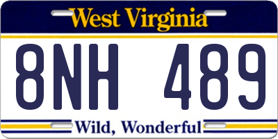 WV license plate 8NH489
