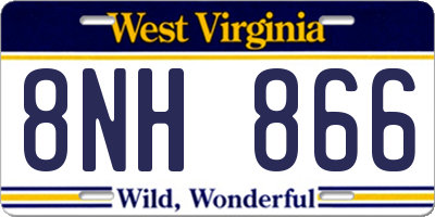 WV license plate 8NH866