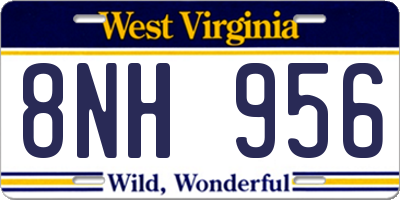 WV license plate 8NH956