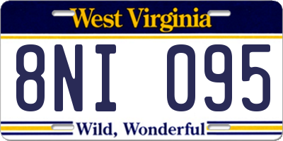 WV license plate 8NI095