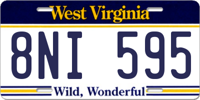 WV license plate 8NI595