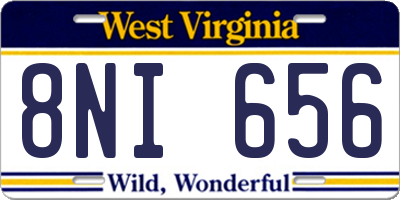 WV license plate 8NI656