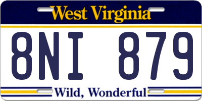 WV license plate 8NI879