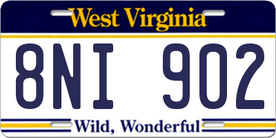 WV license plate 8NI902
