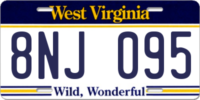 WV license plate 8NJ095
