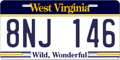 WV license plate 8NJ146