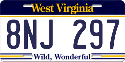 WV license plate 8NJ297