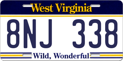 WV license plate 8NJ338