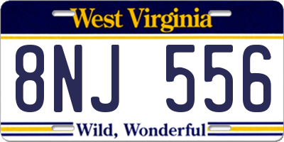 WV license plate 8NJ556