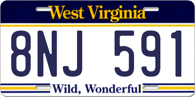 WV license plate 8NJ591