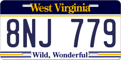 WV license plate 8NJ779