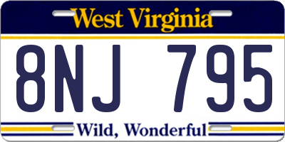 WV license plate 8NJ795