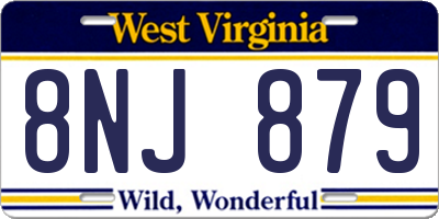 WV license plate 8NJ879