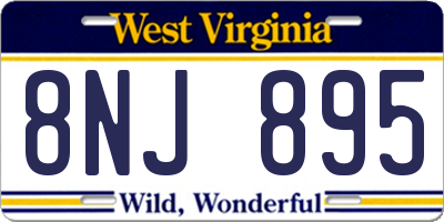 WV license plate 8NJ895