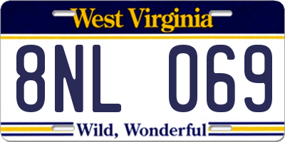 WV license plate 8NL069