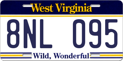 WV license plate 8NL095