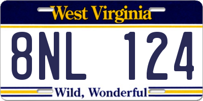 WV license plate 8NL124