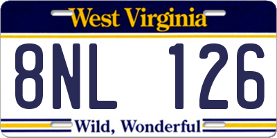 WV license plate 8NL126