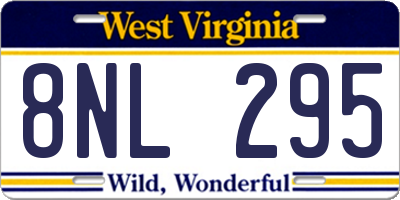 WV license plate 8NL295