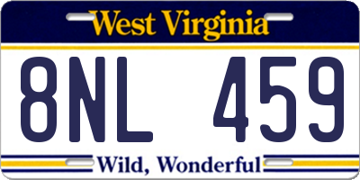 WV license plate 8NL459