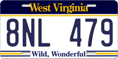 WV license plate 8NL479