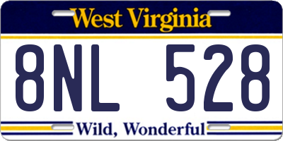 WV license plate 8NL528