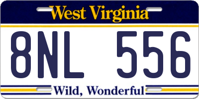 WV license plate 8NL556