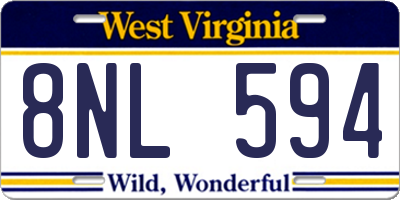 WV license plate 8NL594