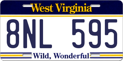 WV license plate 8NL595