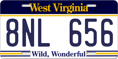 WV license plate 8NL656