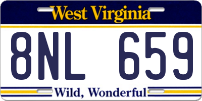 WV license plate 8NL659