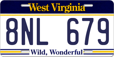 WV license plate 8NL679