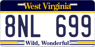 WV license plate 8NL699