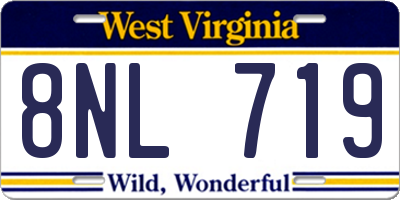 WV license plate 8NL719