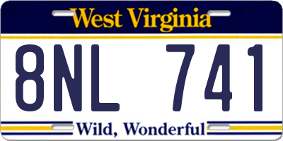 WV license plate 8NL741