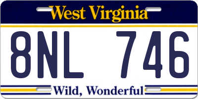 WV license plate 8NL746