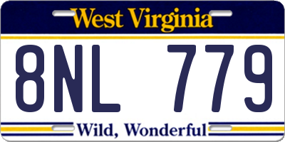 WV license plate 8NL779