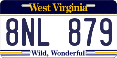 WV license plate 8NL879