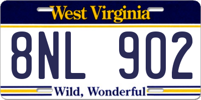 WV license plate 8NL902