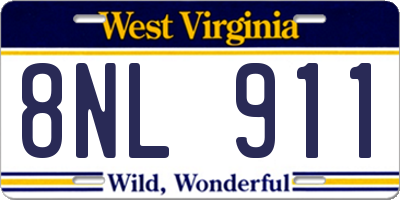 WV license plate 8NL911